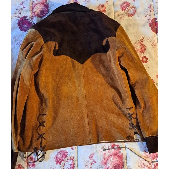 Vintage Women's Leather Suede Jacket By ANTLER Sportswear Size 36" Bust - Picture 3 of 12